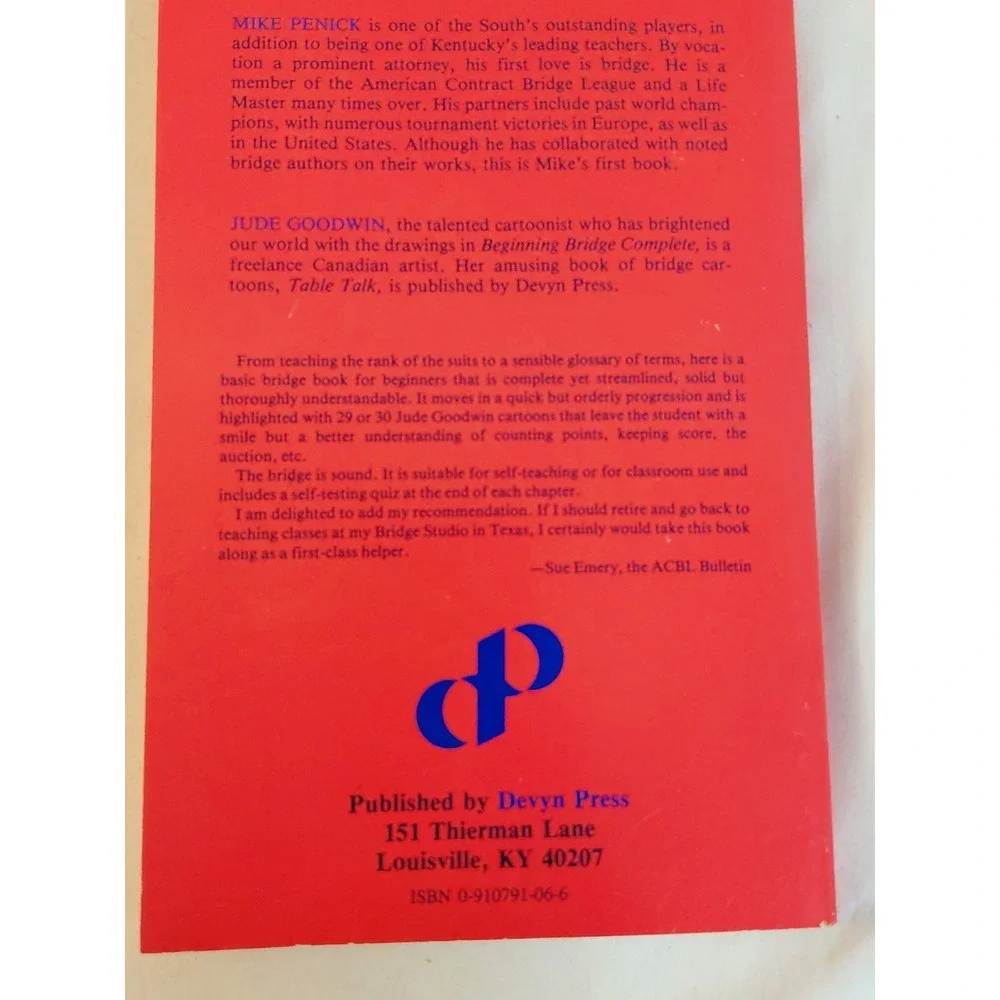 Beginning Bridge Complete Michael Penick Paperback Contract Bridge Instructions